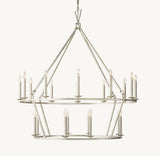 19TH C. ENGLISH OPENWORK TWO-TIER ROUND CHANDELIER 50"
