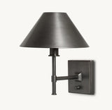 PETITE CANDLESTICK METAL SHADE SCONCE