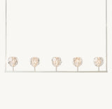 BOULE DE CRISTAL CLEAR GLASS LINEAR CHANDELIER 48"