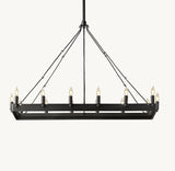 CAMINO VINTAGE CANDELABRA RECTANGULAR CHANDELIER 41"
