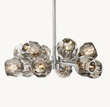 BOULE DE CRISTAL SMOKE GLASS ROUND CHANDELIER 24"