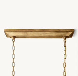 19TH C. ENGLISH OPENWORK RECTANGULAR CHANDELIER 54"