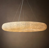 CRYSTAL HALO CLEAR ROUND LED CHANDELIER 59"
