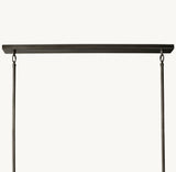 CHIARA SMOKE GLASS TIERED RECTANGULAR CHANDELIER 74"