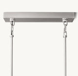 SIRENE CLEAR GLASS RECTANGULAR CHANDELIER 77"