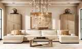 RAIN ROUND CHANDELIER 47"