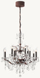 19TH C. ROCOCO IRON & CRYSTAL OUTDOOR CHANDELIER