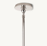 BISTRO GLOBE CLEAR GLASS CHANDELIER 34"