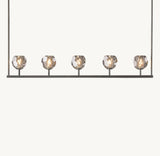 BOULE DE CRISTAL SMOKE GLASS LINEAR CHANDELIER 48"