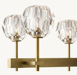 BOULE DE CRISTAL CLEAR GLASS DOUBLE LINEAR CHANDELIER 60"
