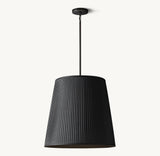 REED BLACK PLEATED BARREL PENDANT