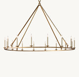 19TH C. ENGLISH OPENWORK ROUND CHANDELIER 72"