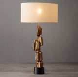 BRUTALIST CUBIST BUFFET LAMP