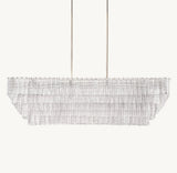 SIRENE CLEAR GLASS RECTANGULAR CHANDELIER 77"