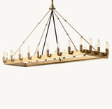 CAMINO VINTAGE FILAMENT RECTANGULAR CHANDELIER 52"
