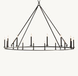 19TH C. ENGLISH OPENWORK ROUND CHANDELIER 72"
