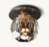 BOULE DE CRISTAL SMOKE GLASS PETITE FLUSHMOUNT