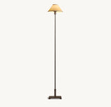 PETITE CANDLESTICK LINEN SHADE FLOOR LAMP