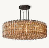 CHIARA SMOKE GLASS ROUND CHANDELIER 62"