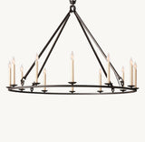 19TH C. ENGLISH OPENWORK ROUND CHANDELIER 50"
