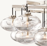 CABRETTE CLEAR GLASS ROUND CHANDELIER 60"