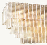 SIRENE CLEAR GLASS RECTANGULAR CHANDELIER 77"