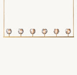 BOULE DE CRISTAL SMOKE GLASS LINEAR CHANDELIER 60"