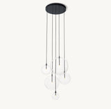 GLASS GLOBE MOBILE CLUSTER CHANDELIER 28"
