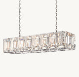 HARLOW CRYSTAL RECTANGULAR CHANDELIER 54"