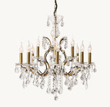 Antiqued Brass/Clear Crystal