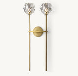 BOULE DE CRISTAL CLEAR GLASS GRAND DOUBLE SCONCE