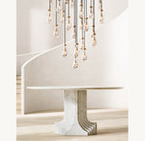 RAIN ROUND CHANDELIER 47"