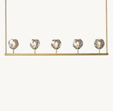 BOULE DE CRISTAL SMOKE GLASS LINEAR CHANDELIER 48"