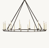 19TH C. ENGLISH OPENWORK ROUND CHANDELIER 60"