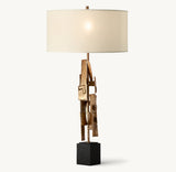 BRUTALIST TORCH-CUT BUFFET LAMP