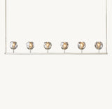 BOULE DE CRISTAL SMOKE GLASS LINEAR CHANDELIER 60"