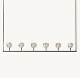 BOULE DE CRISTAL CLEAR GLASS LINEAR CHANDELIER 60"