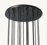 BOULE DE CRISTAL CLEAR GLASS ROUND CLUSTER CHANDELIER 24"