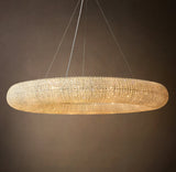 CRYSTAL HALO CLEAR ROUND LED CHANDELIER 59"