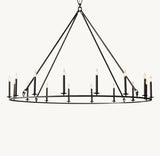 19TH C. ENGLISH OPENWORK ROUND CHANDELIER 72"