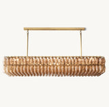 CHIARA SMOKE GLASS RECTANGULAR CHANDELIER 74"
