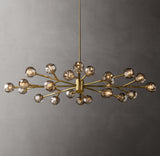 BOULE DE CRISTAL SMOKE GLASS OVAL CHANDELIER 72"