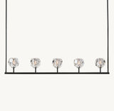 BOULE DE CRISTAL CLEAR GLASS LINEAR CHANDELIER 48"