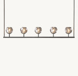 BOULE DE CRISTAL SMOKE GLASS LINEAR CHANDELIER 48"