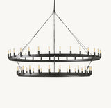 CAMINO VINTAGE FILAMENT TWO-TIER CHANDELIER 63"