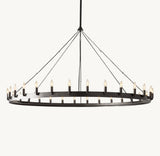 CAMINO VINTAGE CANDELABRA ROUND CHANDELIER 63"