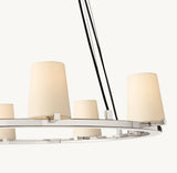 PAUILLAC FABRIC SHADE ROUND CHANDELIER 36"