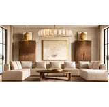 HARLOW CALCITE ROUND CHANDELIER 60"