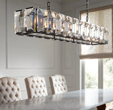 HARLOW CRYSTAL RECTANGULAR CHANDELIER 42"