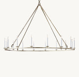 19TH C. ENGLISH OPENWORK ROUND CHANDELIER 72"